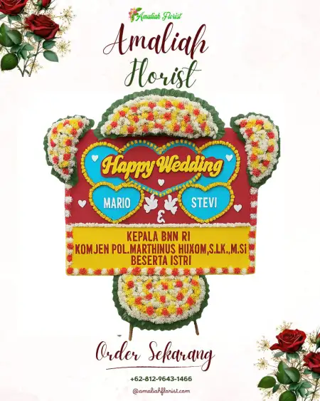 Papan Bunga Pernikahan Jati Mekar